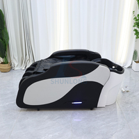 Shampooing de massage complet du corps Lit pour salon de coiffure Lit de salon de coiffure avec circulation d'eau allongée Lit de shampooing de massage en cuir