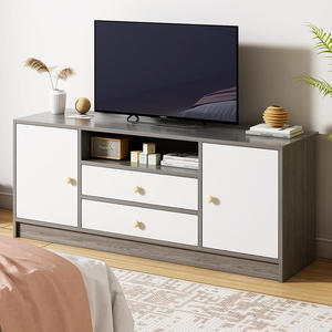<span class=keywords><strong>Meuble</strong></span> <span class=keywords><strong>TV</strong></span> en bois durable et au design moderne <span class=keywords><strong>meuble</strong></span> <span class=keywords><strong>TV</strong></span> mural en chêne et <span class=keywords><strong>blanc</strong></span> avec armoire de rangement - Product Image 2