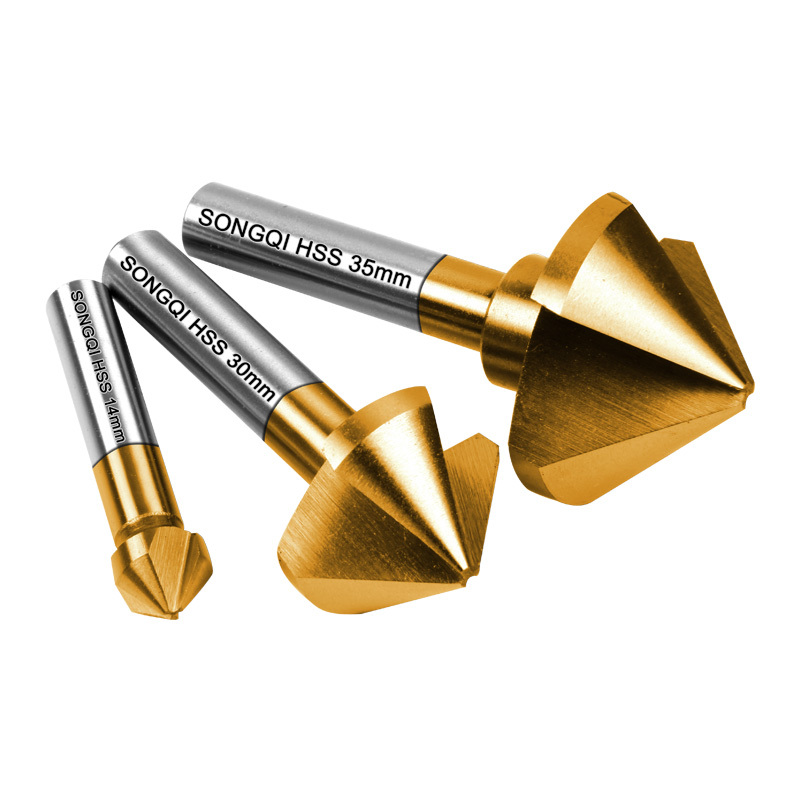 SONGQI 3 Flute HSS Chamfer Drill