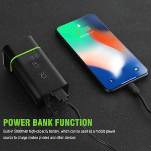 1800LM USB ricaricabile a LED luce per bicicletta IPX5 impermeabile frontale per <span class=keywords><strong>bici</strong></span> con Power Bank e modalità a doppio raggio - Product Image 5