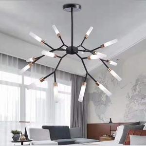 Hiện đại <span class=keywords><strong>Retro</strong></span> pha lê Đèn Chùm Mặt dây chuyền đơn giản thời trang cho phòng ngủ nhà khách sạn - Product Image 3