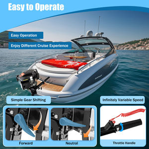 Moteur hors-bord 6HP 4 temps 140cc pour bateau de pêche 3.7KW essence refroidissement par air CDI hélice robuste Hangkai - Product Image 2