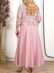 Mumuleo 2024 due pezzi Set <span class=keywords><strong>abito</strong></span> donna abiti da madre della <span class=keywords><strong>sposa</strong></span> donne matrimoni Vestidos festa Chiffon pizzo <span class=keywords><strong>abito</strong></span> <span class=keywords><strong>Midi</strong></span> - Product Image 3
