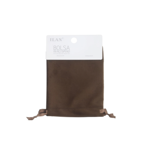 Borsa in Velluto Ilan 7x9 Cm Marrone per Conservazione Occhiali da Sole - Product Image 1