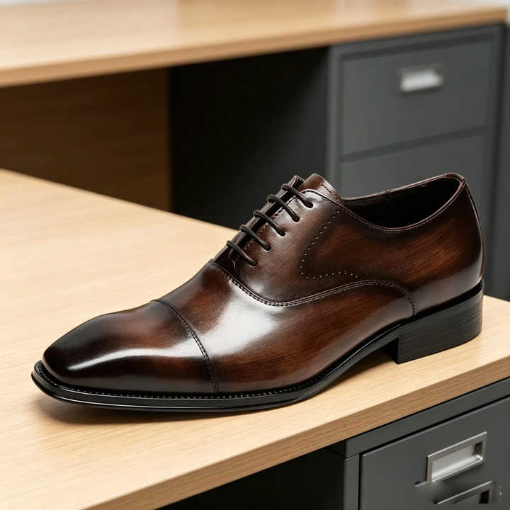 shoes for men formal dress Men's Italian Style Genuine Leather Shoes Lace-up Handmade Loafers Business Formal Oxford Shoes sharp dressed man aesthetic