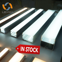 Penutup saluran lampu LED pita aluminium, dudukan Strip pemasangan, sistem ekstrusi Diffuser tepi dinding mendukung Casing