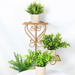 Pâte de plastique populaire en <span class=keywords><strong>pot</strong></span> simulé floqué <span class=keywords><strong>eucalyptus</strong></span> chambre intérieure écologique fleurs artificielles salon - Product Image 4