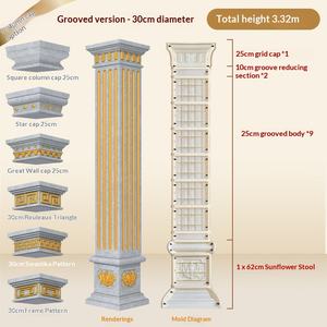 Molde <span class=keywords><strong>de</strong></span> Columna Cuadrada, Juego Completo <span class=keywords><strong>de</strong></span> Pilares Romanos, Molde <span class=keywords><strong>de</strong></span> <span class=keywords><strong>Cemento</strong></span> <span class=keywords><strong>para</strong></span> Pilares <span class=keywords><strong>de</strong></span> Puerta, Encofrado <span class=keywords><strong>para</strong></span> Construcción <span class=keywords><strong>de</strong></span> Villas, Componentes <span class=keywords><strong>de</strong></span> Estilo Europeo - Product Image 2