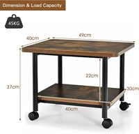 Support de rangement pour imprimante moderne et simple à 2 niveaux, portable et polyvalent pour bureau à domicile