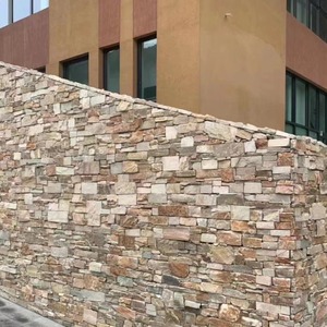 Panneaux <span class=keywords><strong>de</strong></span> parement mural en <span class=keywords><strong>pierre</strong></span> naturelle empilée – Décoration murale extérieure pour foyer et fond TV <span class=keywords><strong>de</strong></span> villa moderne, finition brossée, garantie 5 ans - Product Image 2