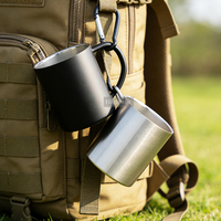 Mug à café isotherme à double paroi en acier inoxydable HIGHWIN personnalisé 230/350/500ml multicolore pour le camping en plein air