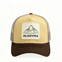 Gorra Trucker Vintage al por Mayor con Parche Personalizado, Visera Bicolor en Contraste, Malla Trasera, Ajustable con Cierre a Presión, Unisex