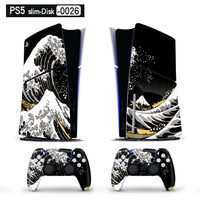 Autocollant en vinyle PVC personnalisé pour la coque de la console de jeu PlayStation PS5 Slim P5 Pro Digital Edition et la manette