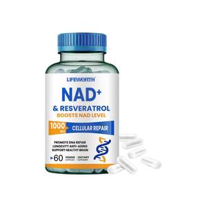 Capsules Liposomales NAD+ Lifeworth : Boost d'Énergie pour Adultes, Antioxydant, Certifié HACCP et GMP - Product Image 1