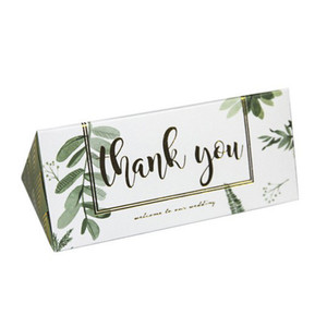 Mori wedding candy box with green ribbon wedding hand gift baby banquet triangle hot gold paper box