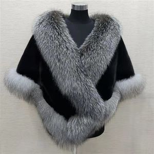 Autumn Winter Poncho Fluffy Fur <b>Shawl</b> Evening Dress Furry <b>Shawl</b> <b>Wedding</b> Banquet <b>Shawl</b> Women Plush Cape Coat - Product Image 1