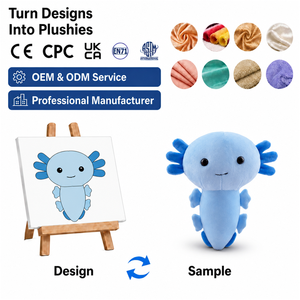 Peluche de Axolote Personalizado con Logotipo a Color, Mascota de Peluche, Juguete de Regalo - Product Image 1