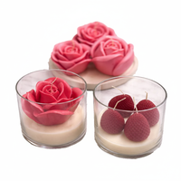 Vela de Cristal con Aroma a Rosa y Fresa, Etiqueta Privada, Cera de Soja Perfumada, Hecha a Mano, Ecológica, Duradera, Decorativa