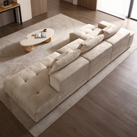 Canapé modulaire minimaliste pour salon avec tissu mat