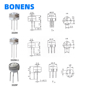 Potentiomètre de précision à simple tour 3329P, 0,5W, résistance réglable en émail de verre, réglage fin 10,5M - Product Image 5