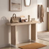 Table d'entrée rustique style ferme, console longue et étroite en bois, table de salon, table de couloir