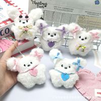 Porte-clés pendentif lapin volant mignon, poupée douce Kawaii avec rembourrage en coton PP, jouet en peluche personnalisé de 11 à 30 cm