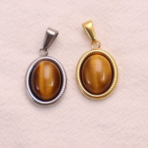 Olivia đá tự nhiên cổ điển sang trọng không thấm nước thép không gỉ quyến rũ và Mặt dây chuyền đối với trang sức làm - Product Image 4