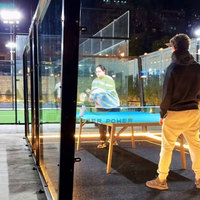 Mesa de Pádel Multifuncional Estándar Internacional, Mesa de Ping Pong, Cancha Deportiva Exterior para Pádel
