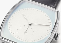 Jam Tangan Kulit Pria Wanita Bentuk Bulat Stainless Steel Klasik Modern Baru Tahan Air Kristal Safir