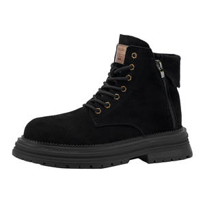Botas Unisex de Invierno para Obras de Construcción, Resistentes al Desgaste, de Cuero Genuino, Impermeables, Cómodas, Antideslizantes, con Forro de Felpa, Tipo Botín - Product Image 6