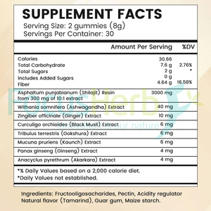 FocusHerb OEM Gummy Supplément en gros Private Label Gold 3000Mg Pure Himalayan Shilajit Gummies - Product Image 6