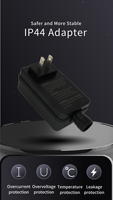 Adaptateur extérieur DC PC étanche certifié ETL FCC, 12V 3A 36W, alimentation de classe 2, pilote LED, systèmes d'éclairage permanent