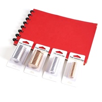 Carnets DIY imprimés Cœur Métallique, Agendas format A4, Couverture en PVC/PP, Reliure à disques en cuir, Bouton de reliure à disques, Perforation champignon