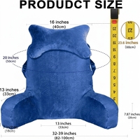 Coussin de dossier Yintex pour adulte, avec poches de soutien pour les bras, en tissu Minky doux, housse amovible, en forme de chaise, pour lit et lecture