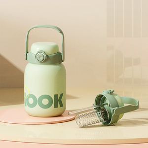 Vaso Térmico de Doble Pared de 900 ml, Bonito Vaso de Acero Inoxidable con Forma de Barriga Grande para Niños - Product Image 2