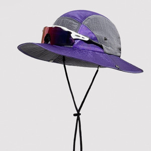 <span class=keywords><strong>Cappello</strong></span> a secchiello personalizzato in poliestere impermeabile con protezione solare, in nylon, per sport all'aperto, trekking, pesca, corsa, con cordino e occhiali da sole - Product Image 1