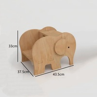 Tabouret d'appoint en bois multifonctionnel réglable pour enfants, chaise-échelle en bois, tabouret à 2 marches en forme d'éléphant