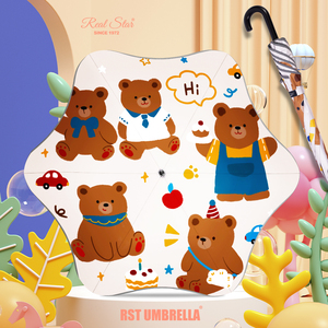 <span class=keywords><strong>Parapluie</strong></span> de coin rond émoussé RST impression complète soleil et pluie sans danger manuel motifs de dessin animé réfléchissants <span class=keywords><strong>parapluie</strong></span> enfant - Product Image 3