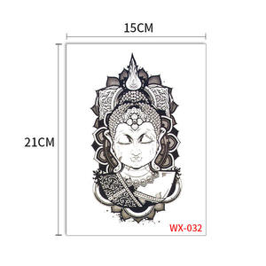 สติ๊กเกอร์รอยสักแขนใหญ่ดอกไม้ส่วนบุคคลที่กําหนดเองรอยสักพระพุทธรูปกันน้ําชั่วคราว - Product Image 6