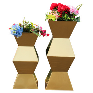 Stainless Steel Square Floor <b>Vase</b> Modern Design for Floral Display Indoor/Outdoor Use - Product Image 5