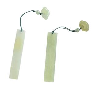 Marcadores de Jade de cristal pulido a mano de gama alta Xiuyan, exquisitos libros prensados creativos de estilo antiguo chino, alta apariencia - Product Image 5