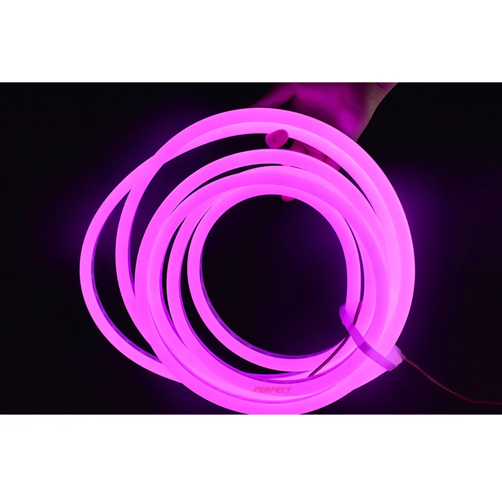 Nuova striscia al neon in silicone impermeabile IP65 SMD2835 rosa viola luce al neon decorazione per interni all'aperto