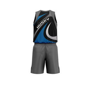 Ensemble de maillot et short de basket-ball sublimé personnalisé, vêtements de sport respirants pour adultes, taille plus, nom d'équipe personnalisé - Product Image 2