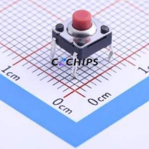 K2-1110DP-C4SW-04 Tactile Switch Through hole-4P,6x6mm Switch Single Pole Single Throw Round Button 2.5N Through Hole - Product Image 1