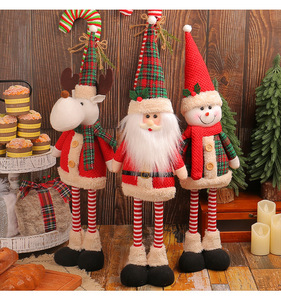 Gran oferta, adornos navideños, figura de Papá Noel, muñeco de nieve telescópico de pie, muñecos de adorno de alce para decoración de Navidad - Product Image 4