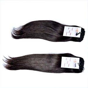 Cheveux humains indiens vierges 100% naturels, bruts, à double trame, cuticules alignées, lisses, pour extensions de cheveux – Fournisseurs - Product Image 3
