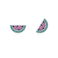 Bijoux fantaisie Boucles d'oreilles en argent sterling 925 plaqué or ou plaqué rhodium avec zircon complet
