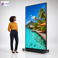 Afficheur publicitaire numérique LCD commercial sur pied, écran plein 4K de 75, 85 et 98 pouces