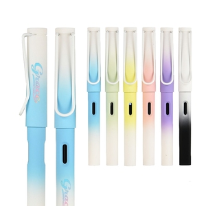 Customizable Logo Gradient Color Series Fountain <strong>Pens</strong> Free Design Renderings Including Black &amp; Blue Plastic Ink Cartridges - Product Image 1