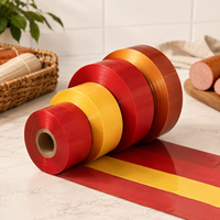 Rouleau de boyaux de saucisse en plastique à haute élasticité, facile à peler, pour la production de saucisses cuites, fournisseur d'emballages personnalisés